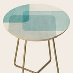 Neutral Blue Tones Geometric Minimalist Artwork Side Table Gallery Image 2