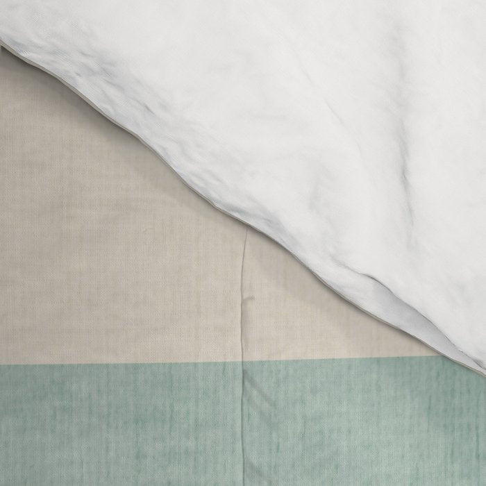Neutral Blue Tones Geometric Minimalist Artwork Comforter Gallery Image 4