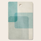 Neutral Blue Tones Geometric Minimalist Artwork Cutting Board Gallery Image 1