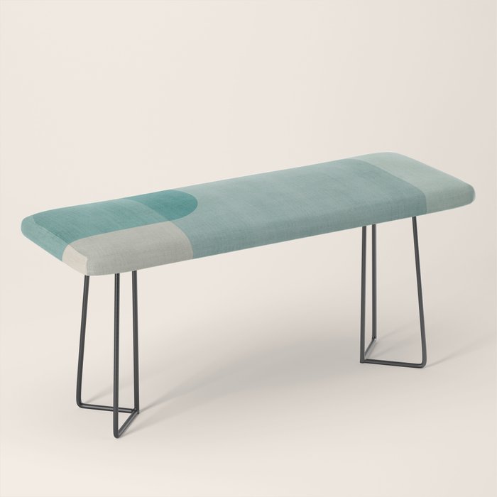 Neutral Blue Tones Geometric Minimalist Artwork Bench Gallery Image 1