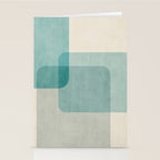 Neutral Blue Tones Geometric Minimalist Artwork Stationery Card Gallery Image 2