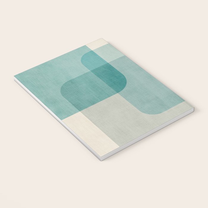 Neutral Blue Tones Geometric Minimalist Artwork Notebook Gallery Image 3