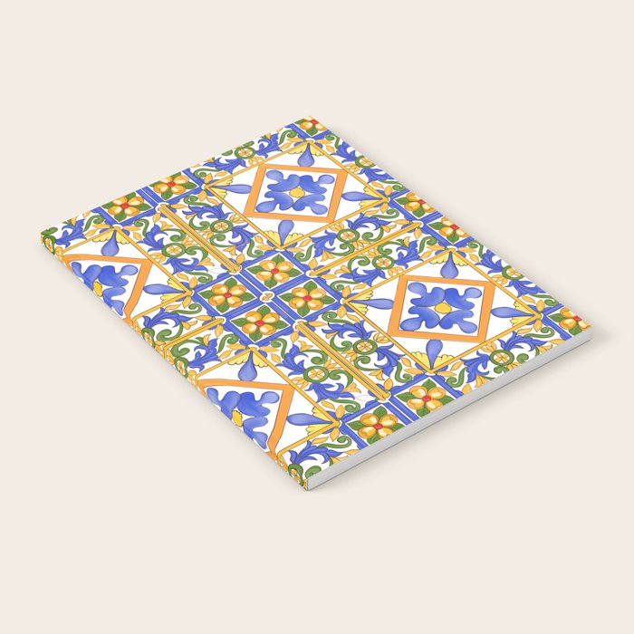 Summer,colourful detailed, Sicilian style art Notebook Gallery Image 1