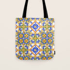 Summer,colourful detailed, Sicilian style art Tote Bag Gallery Image 1