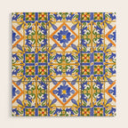 Summer,colourful detailed, Sicilian style art Wood Wall Art Gallery Image 1