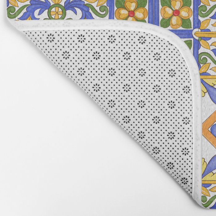 Summer,colourful detailed, Sicilian style art Bath Mat Gallery Image 2