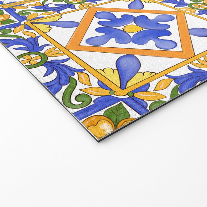 Summer,colourful detailed, Sicilian style art Welcome Mat Gallery Image 2
