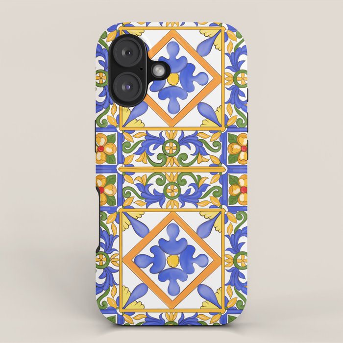 Summer,colourful detailed, Sicilian style art iPhone Case Gallery Image 1