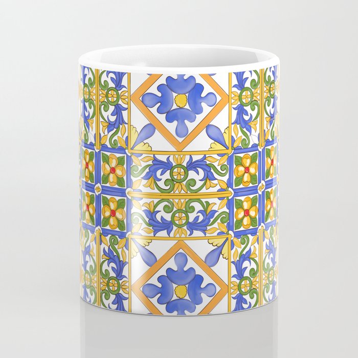 Summer,colourful detailed, Sicilian style art Coffee Mug Gallery Image 4