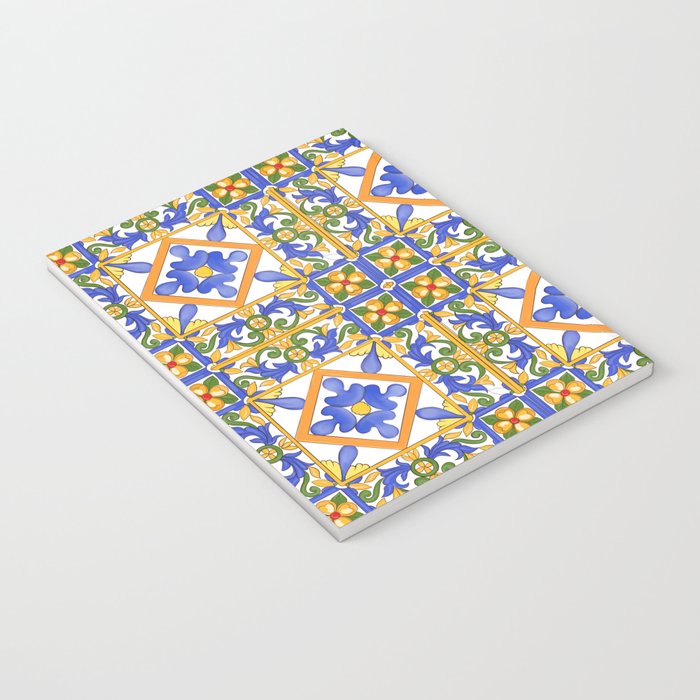 Summer,colourful detailed, Sicilian style art Notebook Gallery Image 3
