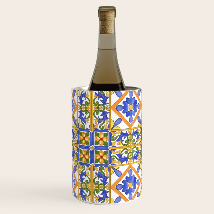 Summer,colourful detailed, Sicilian style art Wine Chiller Gallery Image 3