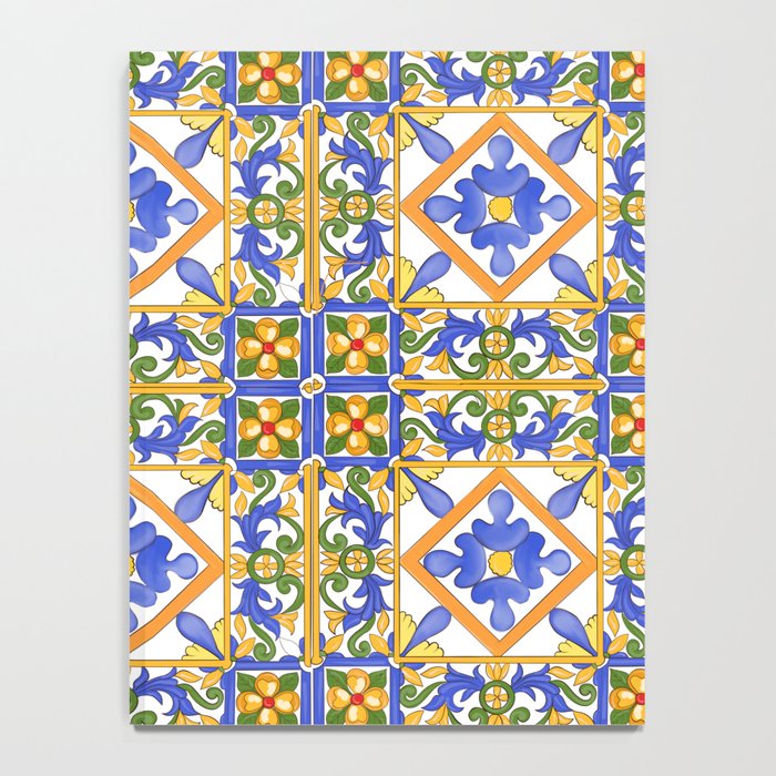 Summer,colourful detailed, Sicilian style art Notebook Gallery Image 4