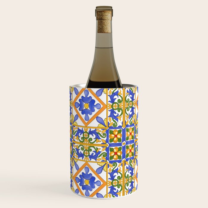 Summer,colourful detailed, Sicilian style art Wine Chiller Gallery Image 2