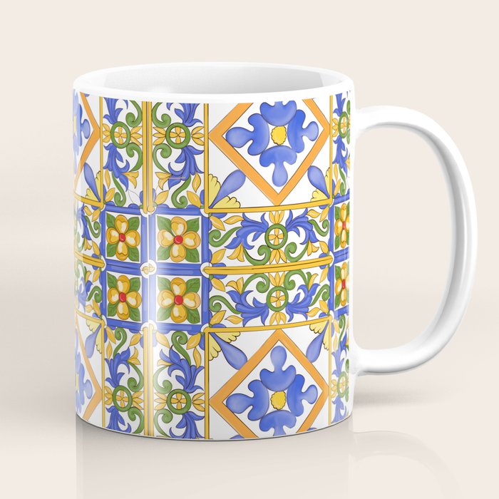 Summer,colourful detailed, Sicilian style art Coffee Mug Gallery Image 1