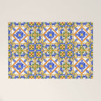 Summer,colourful detailed, Sicilian style art Welcome Mat Gallery Image 1