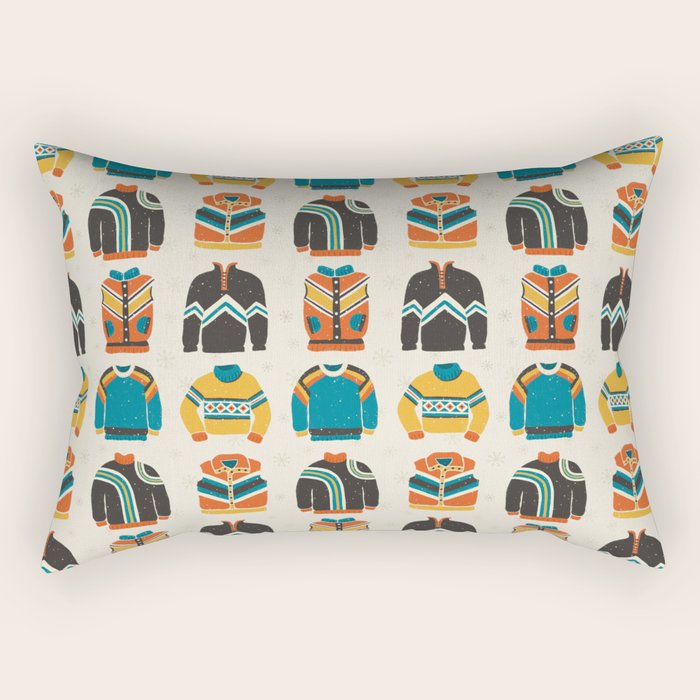 Vintage Skiwear Rectangular Pillow Gallery Image 1