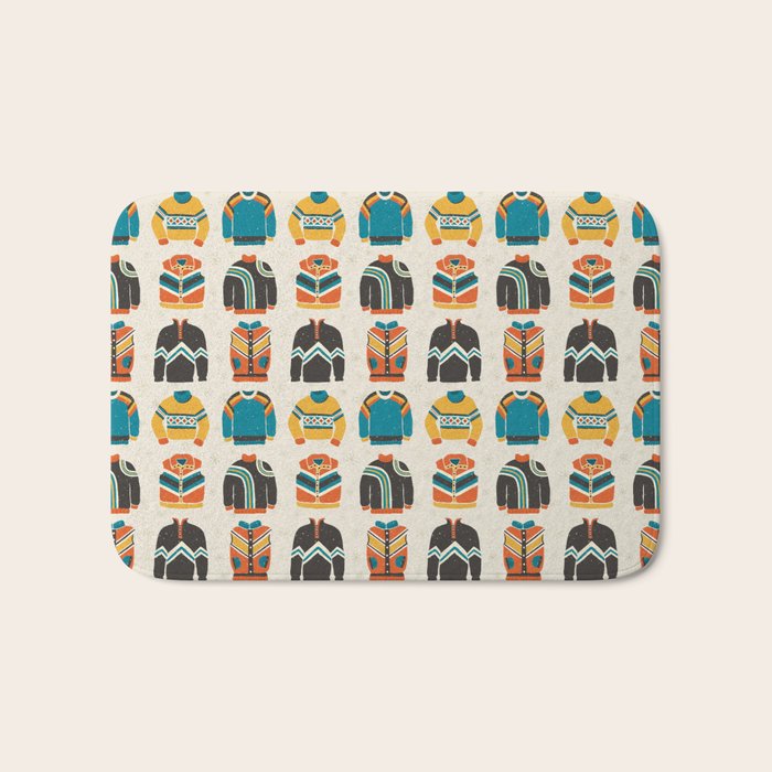 Vintage Skiwear Bath Mat Gallery Image 1