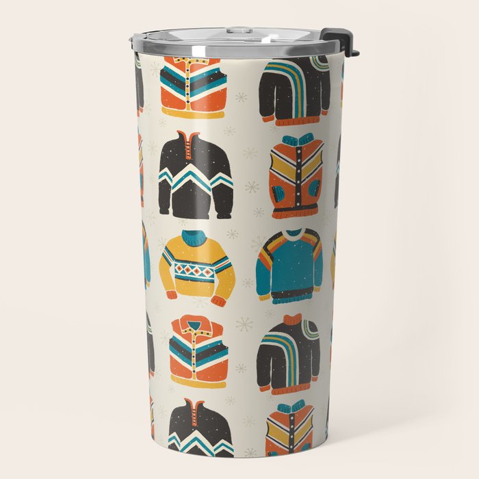Vintage Skiwear Travel Mug Gallery Image 2