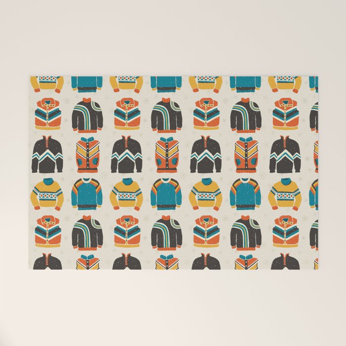Vintage Skiwear Welcome Mat Gallery Image 1