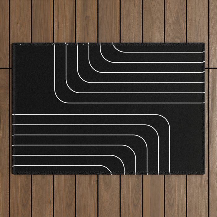 Searching (black) Outdoor Rug Gallery Image 1