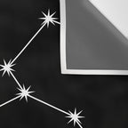 Leo Zodiac Star Constellation Line Art Black Wall Tapestry Gallery Image 3