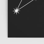 Leo Zodiac Star Constellation Line Art Black Poster Gallery Image 3