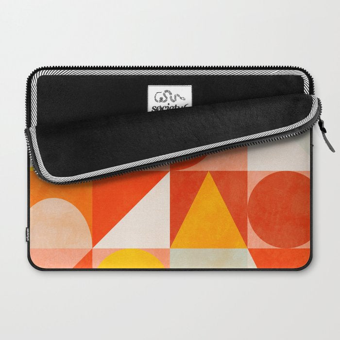 mid century geometry sunny 3 Laptop Sleeve Gallery Image 2