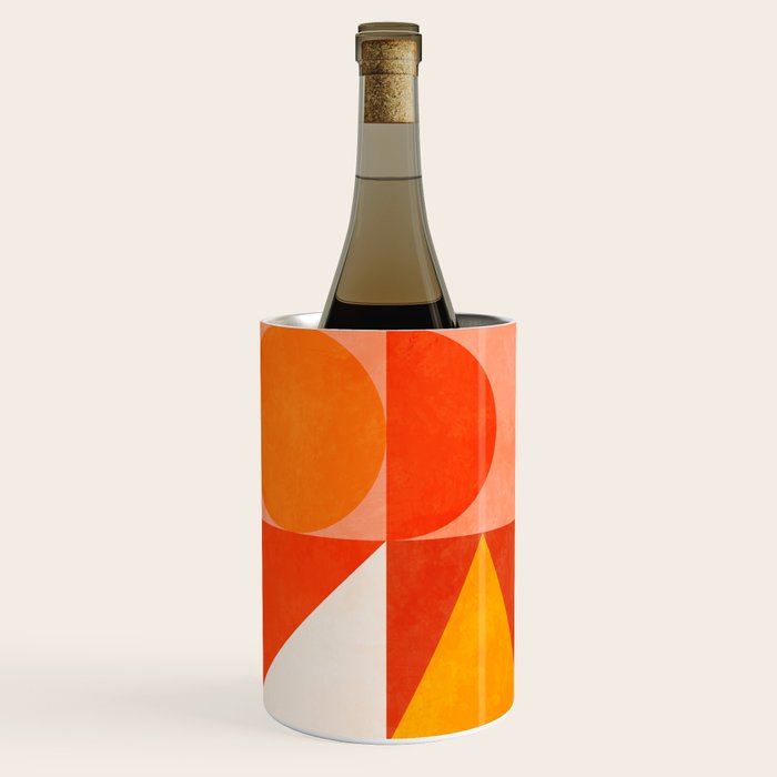 mid century geometry sunny 3 Wine Chiller Gallery Image 1