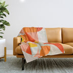 mid century geometry sunny 3 Throw Blanket Gallery Image 1