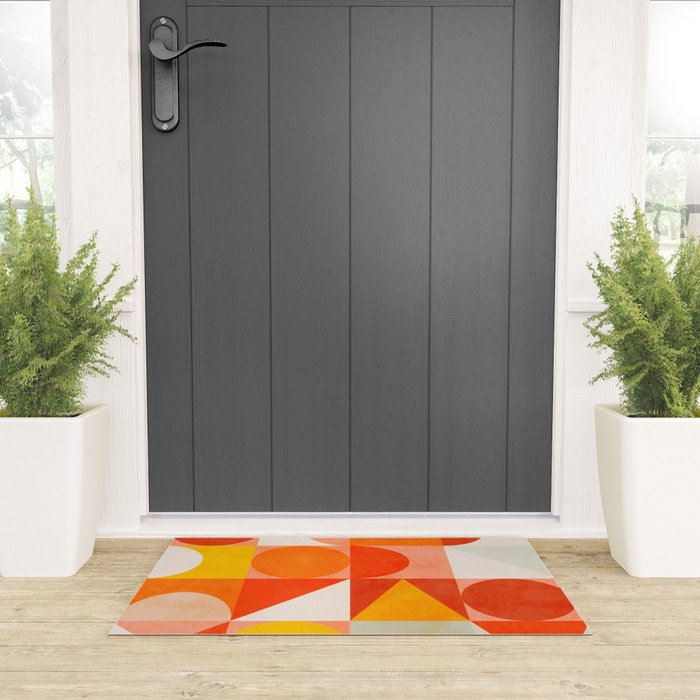 mid century geometry sunny 3 Welcome Mat Gallery Image 3