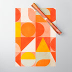 mid century geometry sunny 3 Wrapping Paper Gallery Image 1