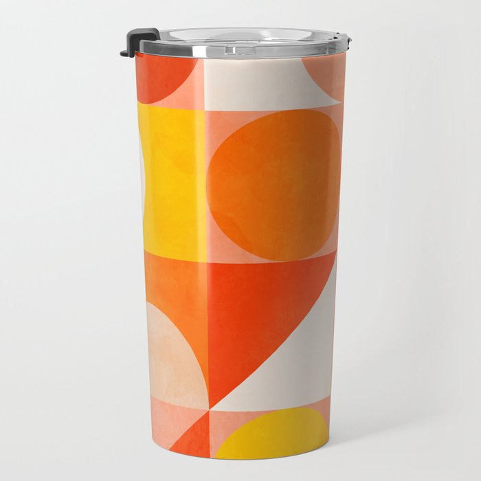 mid century geometry sunny 3 Travel Mug Gallery Image 3