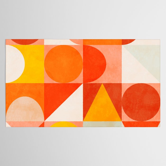 mid century geometry sunny 3 Tablecloth Gallery Image 2