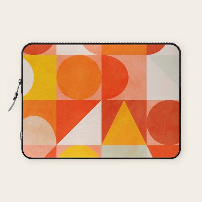 mid century geometry sunny 3 Laptop Sleeve Gallery Image 1