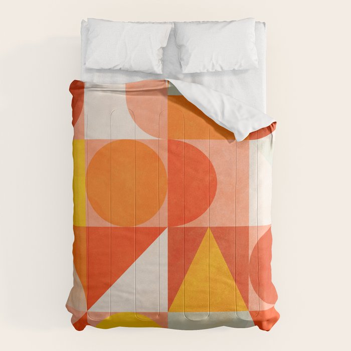 mid century geometry sunny 3 Comforter Gallery Image 6