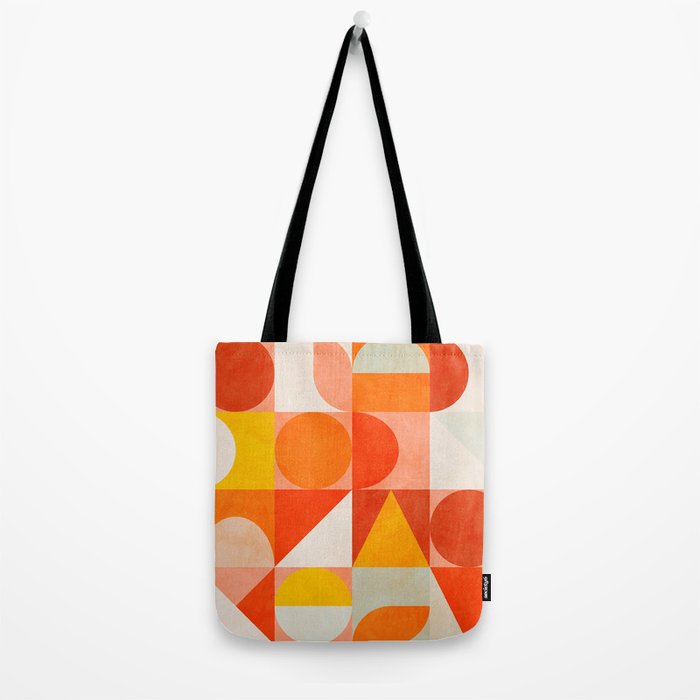 mid century geometry sunny 3 Tote Bag Gallery Image 2