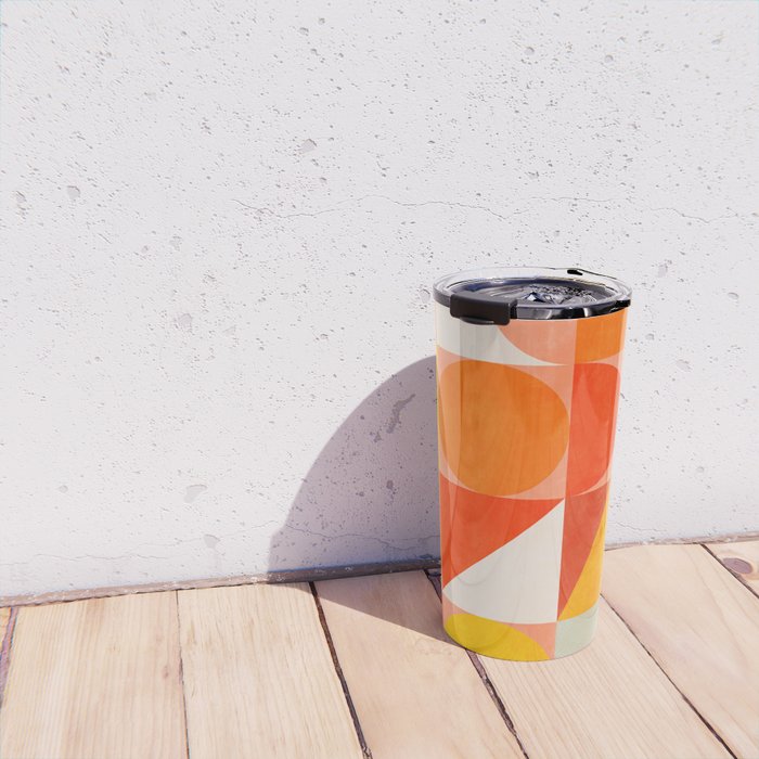 mid century geometry sunny 3 Travel Mug Gallery Image 4