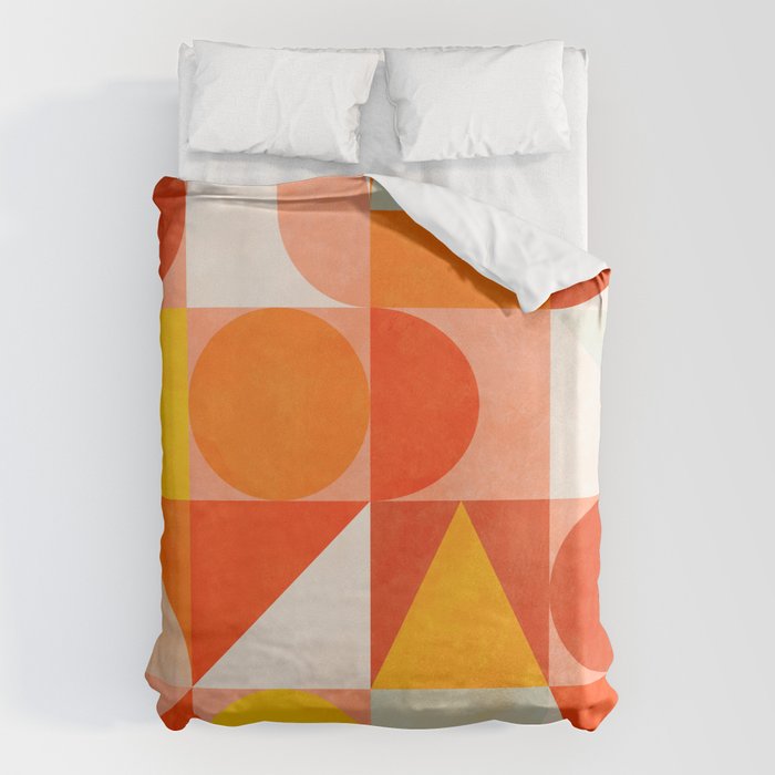 mid century geometry sunny 3 Duvet Cover Gallery Image 6