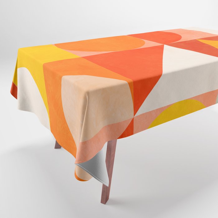 mid century geometry sunny 3 Tablecloth Gallery Image 1