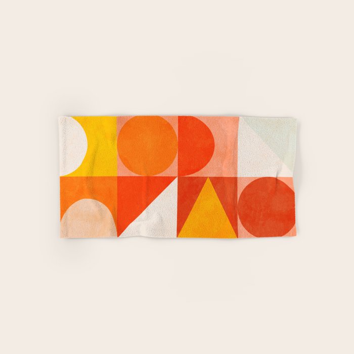 mid century geometry sunny 3 Bath Towel Gallery Image 1
