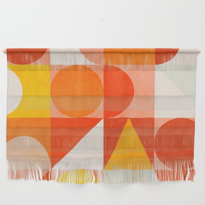 mid century geometry sunny 3 Wall Hanging Gallery Image 1