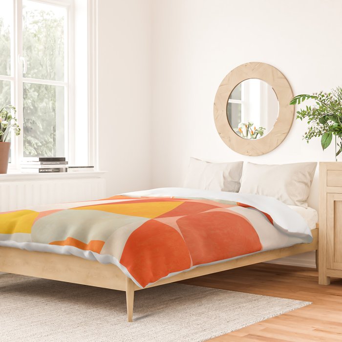 mid century geometry sunny 3 Duvet Cover Gallery Image 2