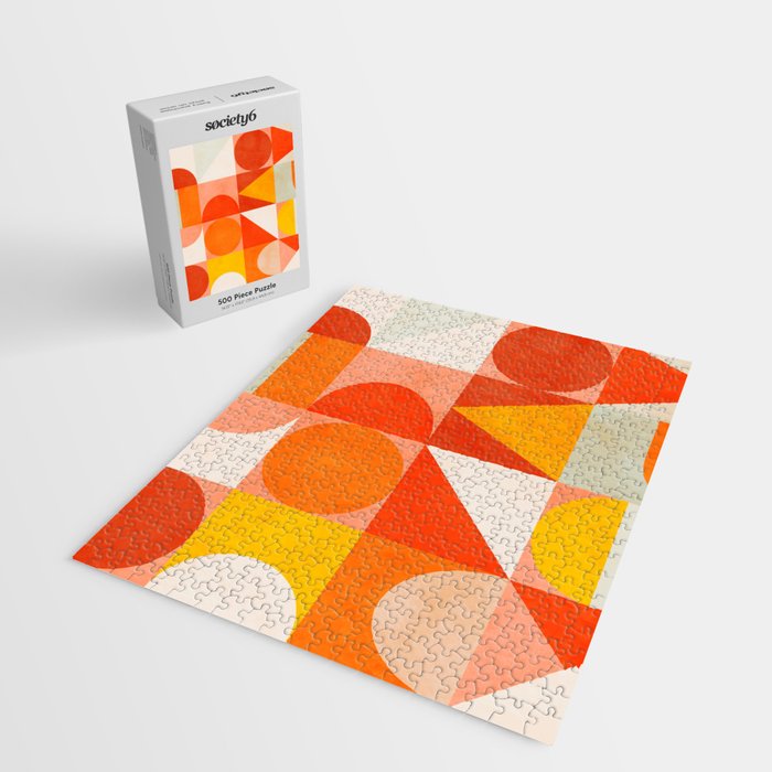mid century geometry sunny 3 Jigsaw Puzzle Gallery Image 2