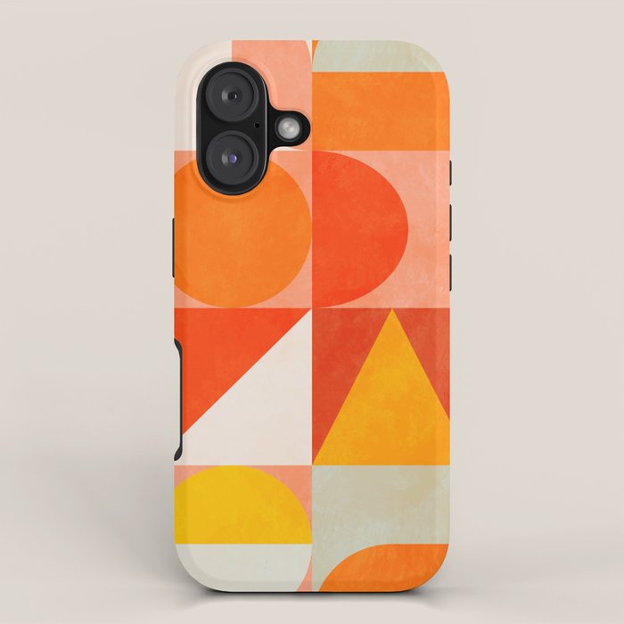 mid century geometry sunny 3 iPhone Case Gallery Image 1