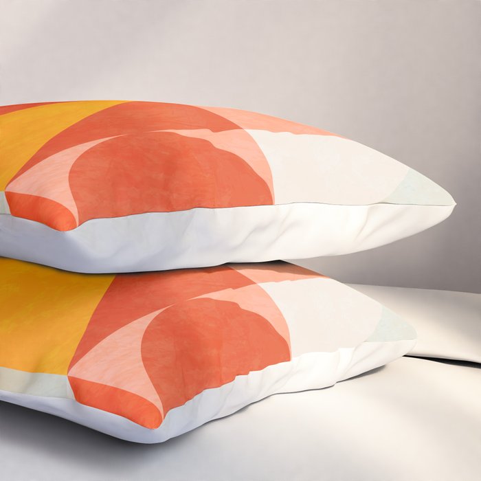 mid century geometry sunny 3 Pillow Sham Gallery Image 3