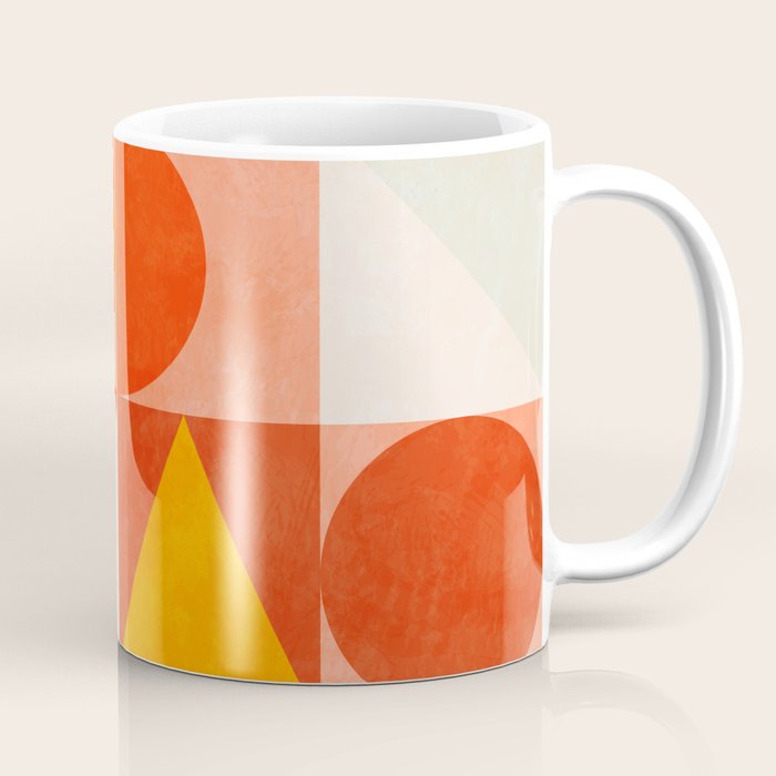 mid century geometry sunny 3 Coffee Mug Gallery Image 1