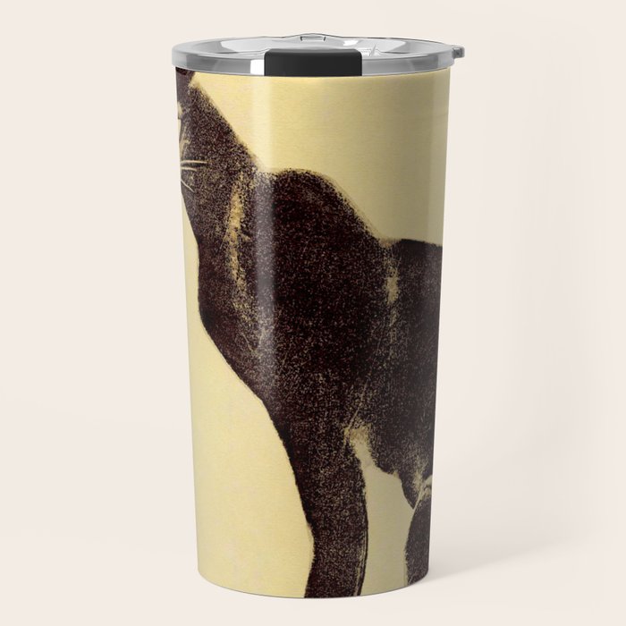 Aoyama Masaharu Black Skinny Cat Japanese Woodblock Print East Asian Art Travel Mug Gallery Image 1