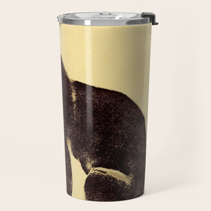 Aoyama Masaharu Black Skinny Cat Japanese Woodblock Print East Asian Art Travel Mug Gallery Image 2