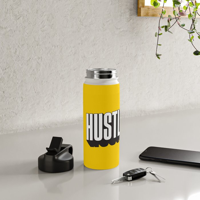 Hustle Pop Art Water Bottle Gallery Image 4