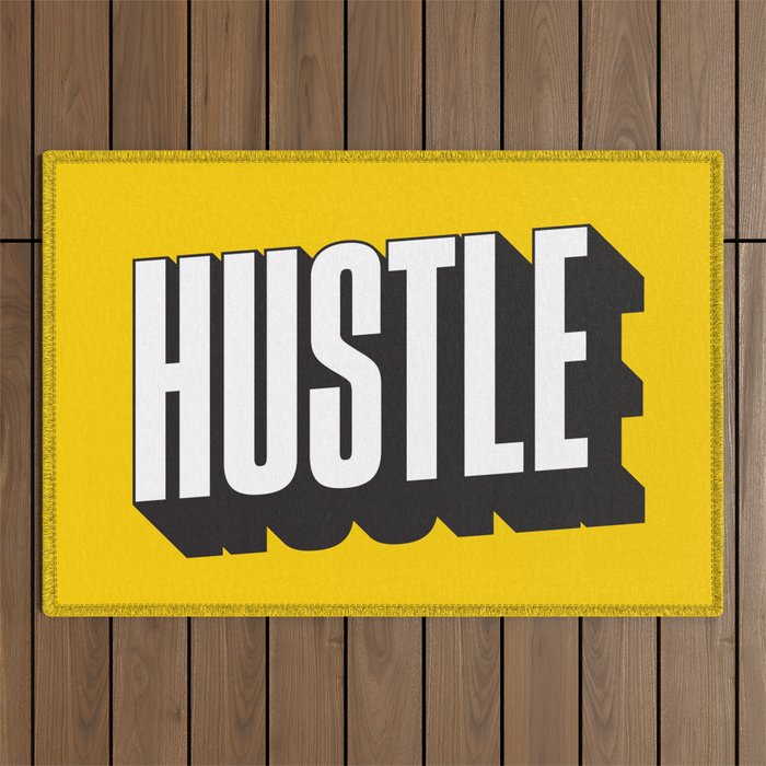 Hustle Pop Art Outdoor Rug Gallery Image 1